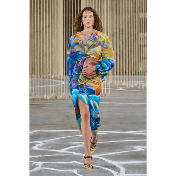 Ulla Johnson Holland Retails $590 Abstract-Print Cotton Wrap Jacket Size 4 - Picture 1 of 16